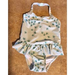 Toddler girl sea shell swim suit